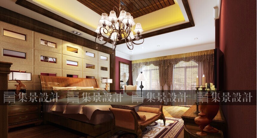 卧室图片来自山西嘉华集景环艺设计有限公司在北京中海瓦耳登私家别墅的分享