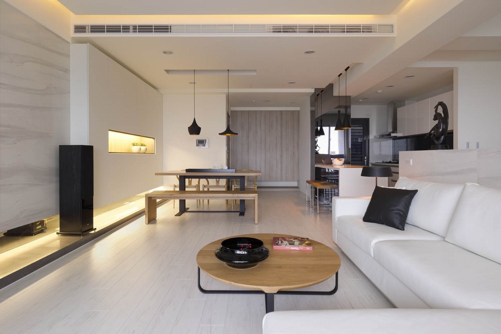 简约 现代 舒适 小清新 LOFT 客厅图片来自幸福空间在140m²打造机能美开放空间的分享