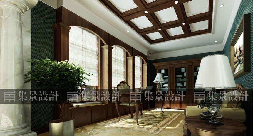 书房图片来自baixiangfeng01在北京中海瓦耳登私家别墅的分享