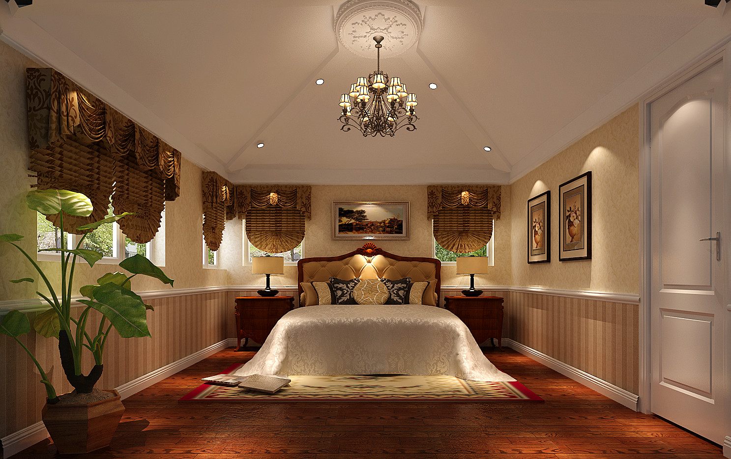 美式简约 美式休闲 白领 公寓装修 温馨 舒适 卧室图片来自高度国际装饰刘玉在裕祥花园----美式简约的分享