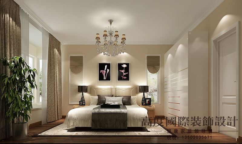 简约 二居 80后 卧室图片来自天津高度国际装饰设计在万科金域华府~简约的分享