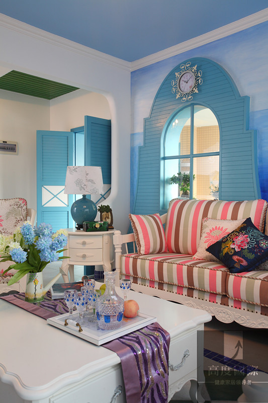 四居 地中海 温馨 装饰 设计 客厅图片来自高度国际装饰韩冰在地中海打造温馨的分享