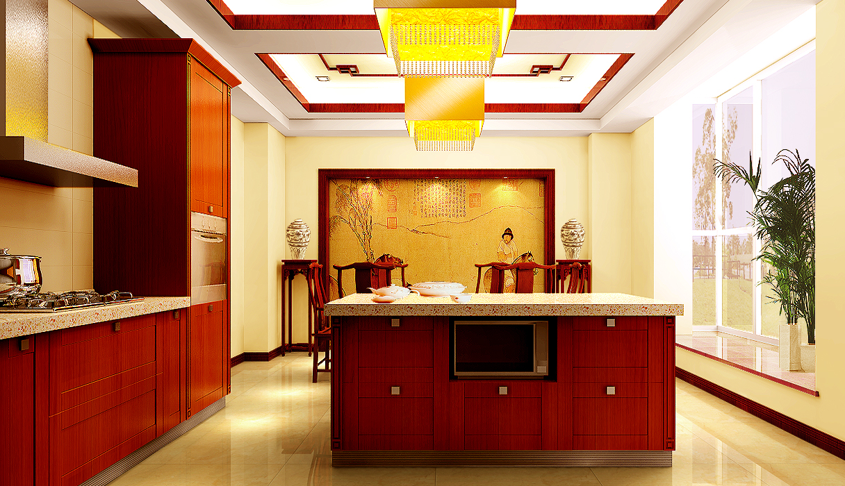 别墅 中式 厨房图片来自天津尚层装饰张倩在天津别墅装修_纯中式风格的分享