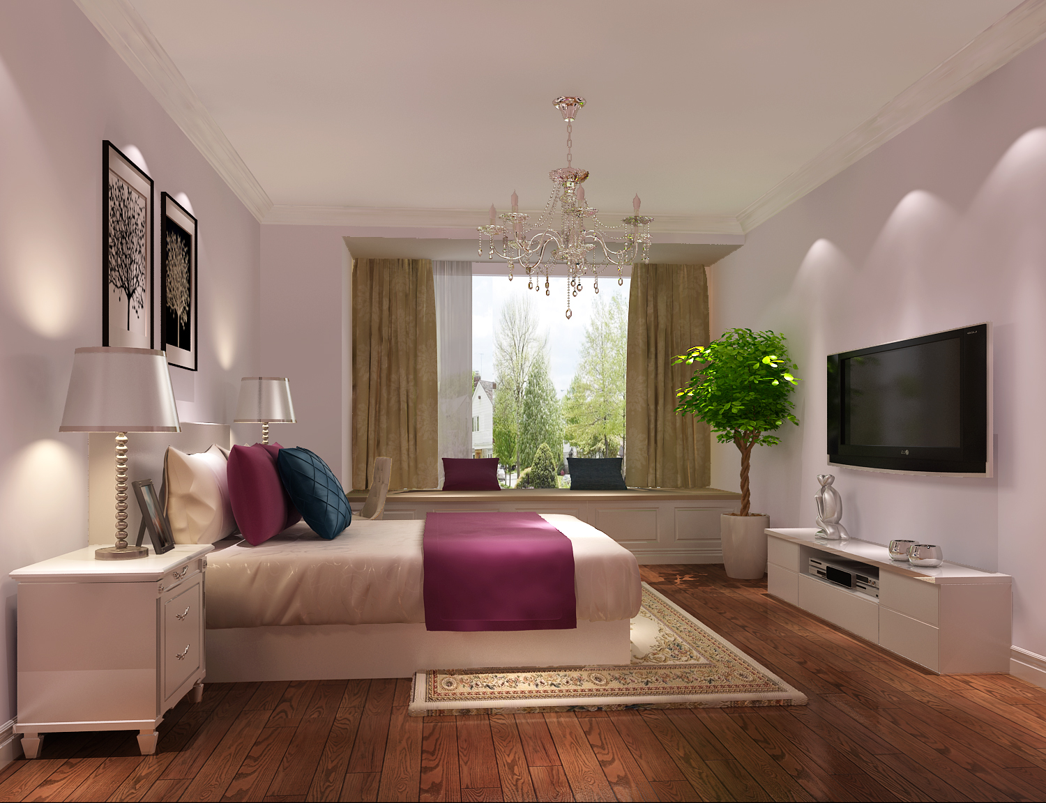 简约 现代 二居 别墅 白领 卧室图片来自高度国际装饰设计刘威在华业东方玫瑰现代简约风格的分享