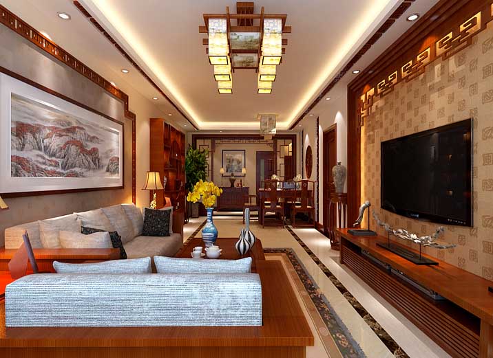 三居 白领 收纳 80后 小资 混搭 中式 客厅图片来自生活家丽丽在远洋得邑161平米的中式雅居的分享