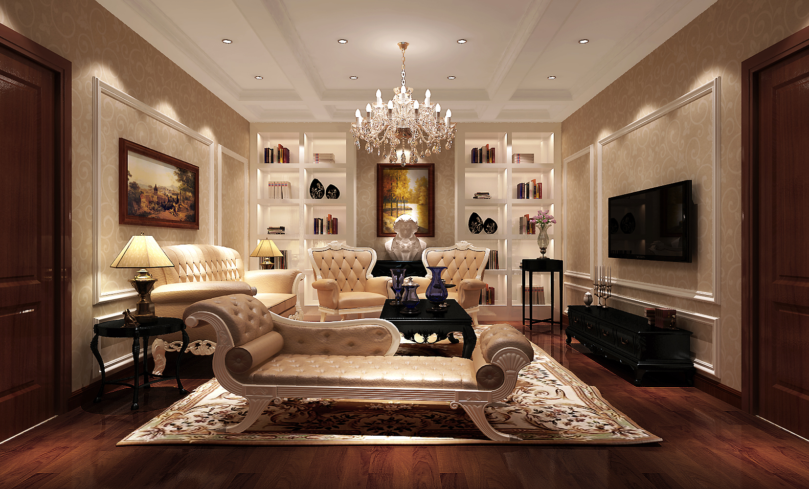欧式 别墅 美观 温馨 舒适 情调 80后 客厅图片来自北京高度装饰设计王鹏程在燕西台简欧风格的分享