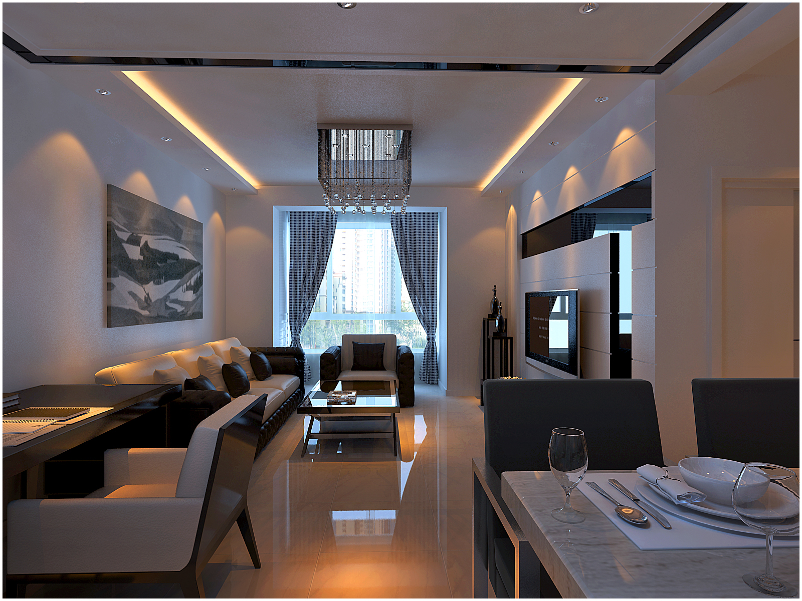 简约 二居 客厅图片来自百家设计小刘在金地滨河90平的分享