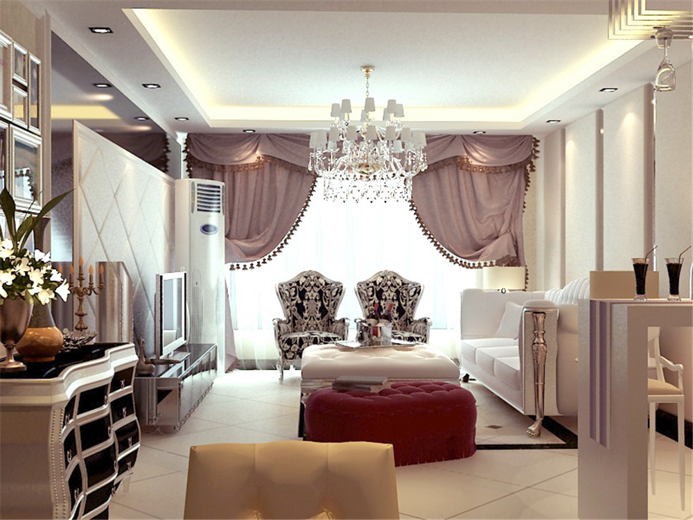 欧式 三居 白领 收纳 旧房改造 80后 小资 卧室图片来自实创装饰完美家装在奢华欧式华丽淡雅金属质感的分享