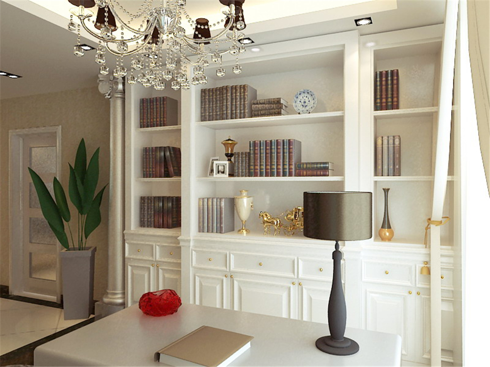 欧式 三居 白领 收纳 旧房改造 80后 小资 书房图片来自实创装饰完美家装在奢华欧式华丽淡雅金属质感的分享