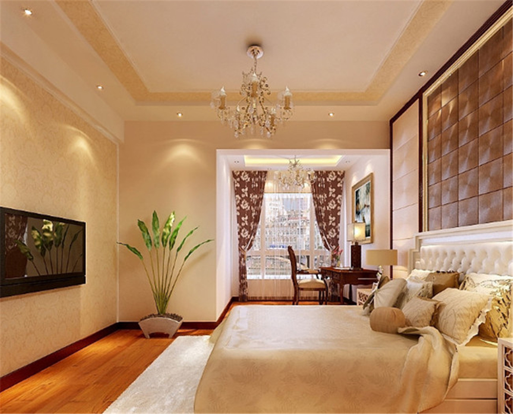 混搭 三居 白领 收纳 旧房改造 卧室图片来自实创装饰完美家装在美式风混搭新古典元素大气奢华的分享