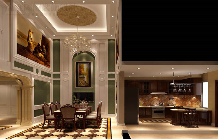 欧式 别墅 装修 效果图 设计 餐厅图片来自高度国际别墅装饰设计在中海尚湖世家下叠别墅装饰设计的分享