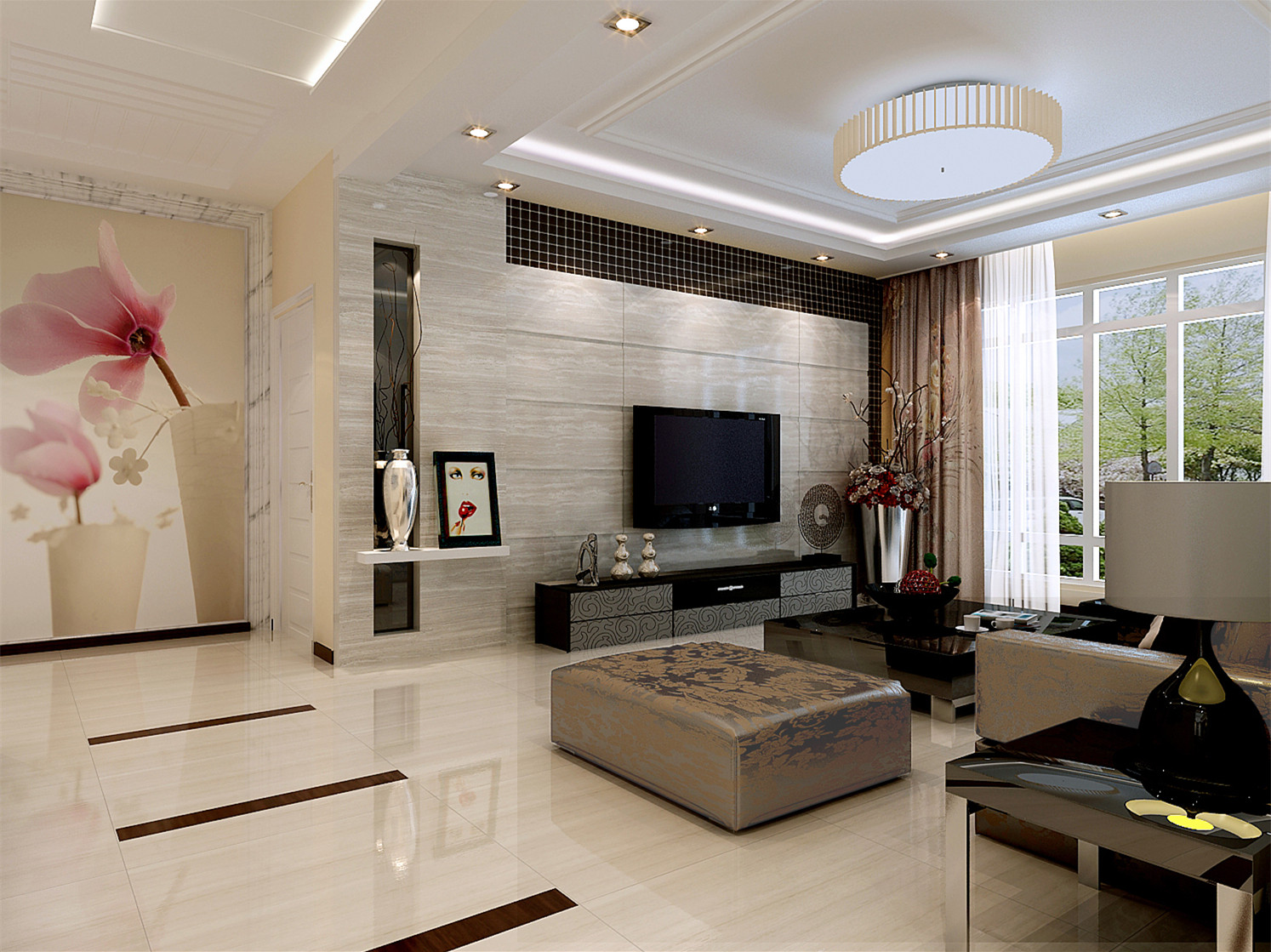 简约 四居室 白领 客厅图片来自实创装饰上海公司在20万打造四居室简约风格生活的分享