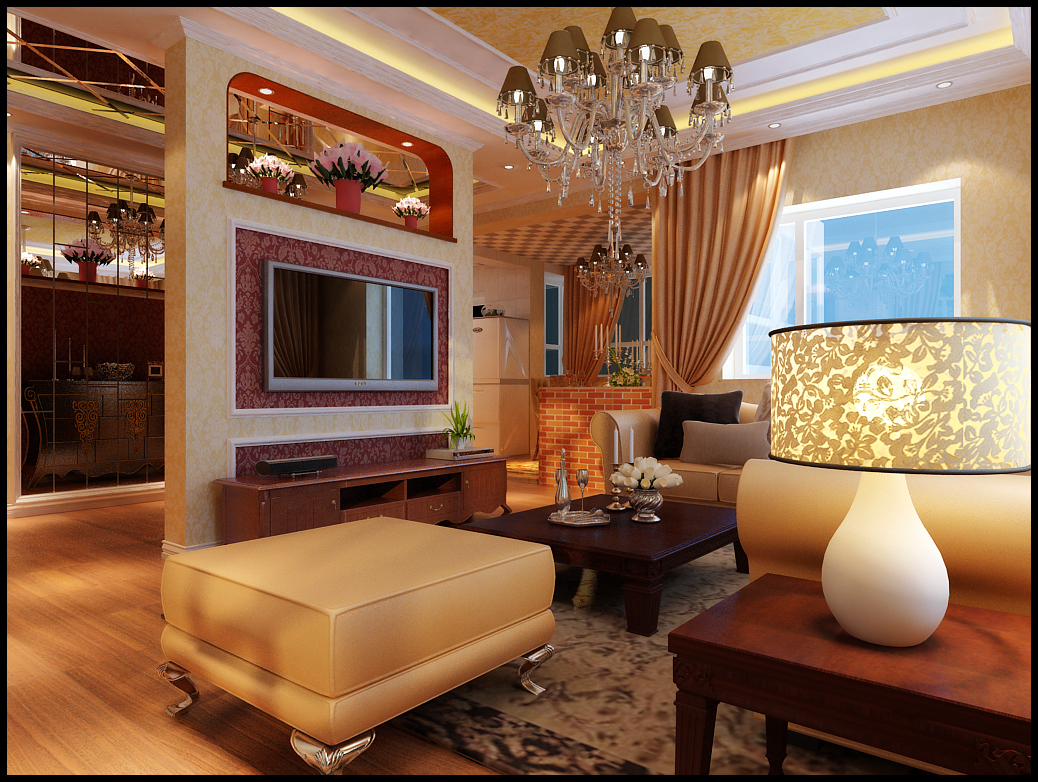欧式 三居 客厅图片来自百家设计小刘在皇家御院140平的分享