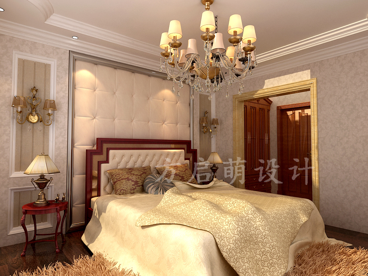 欧式 小资 四居 卧室图片来自百家设计小刘在依云首府170平欧式的分享