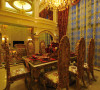 名雕丹迪设计--招商海月别墅--欧式奢华客厅-餐厅空间
