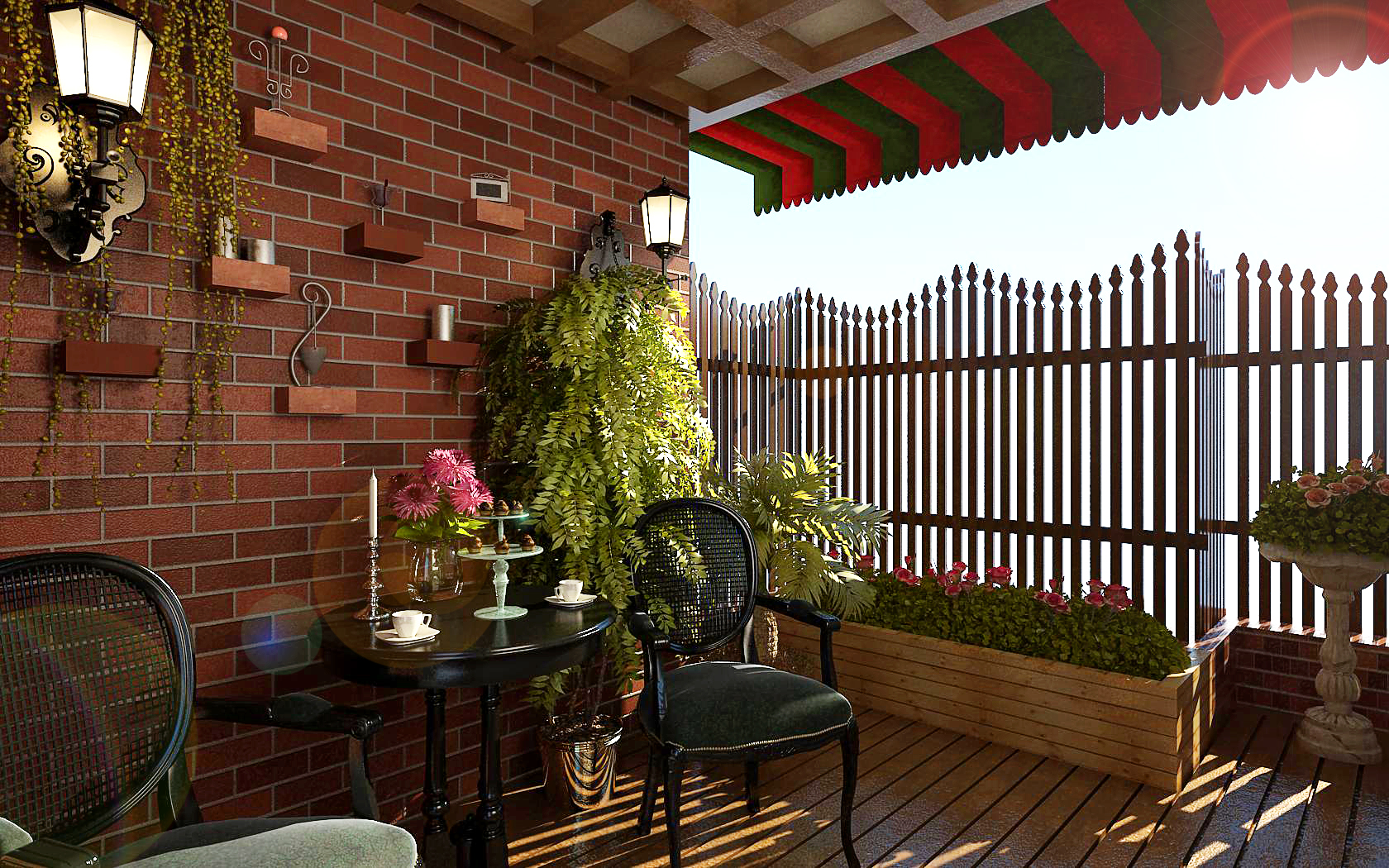 别墅设计 阳台图片来自天津别墅装修设计在独栋别墅装修设计_美式风格的分享