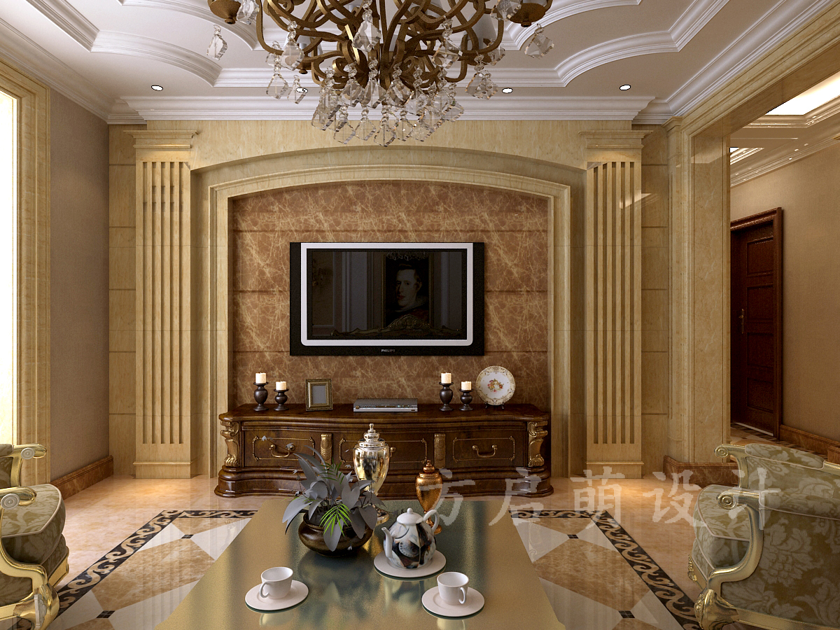 欧式 小资 四居 客厅图片来自百家设计小刘在依云首府170平欧式的分享