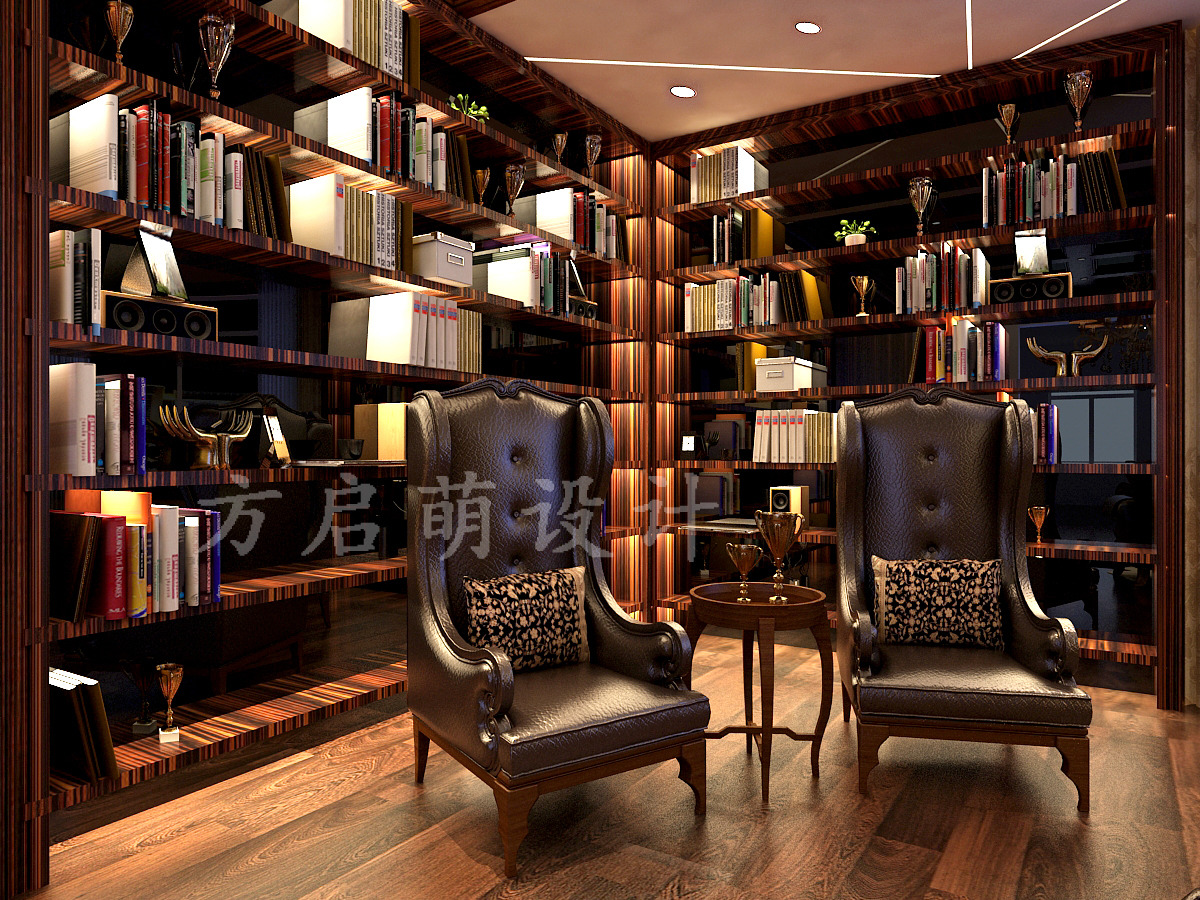 后现代 别墅 书房图片来自百家设计小刘在万科紫金苑370平后现代奢华的分享