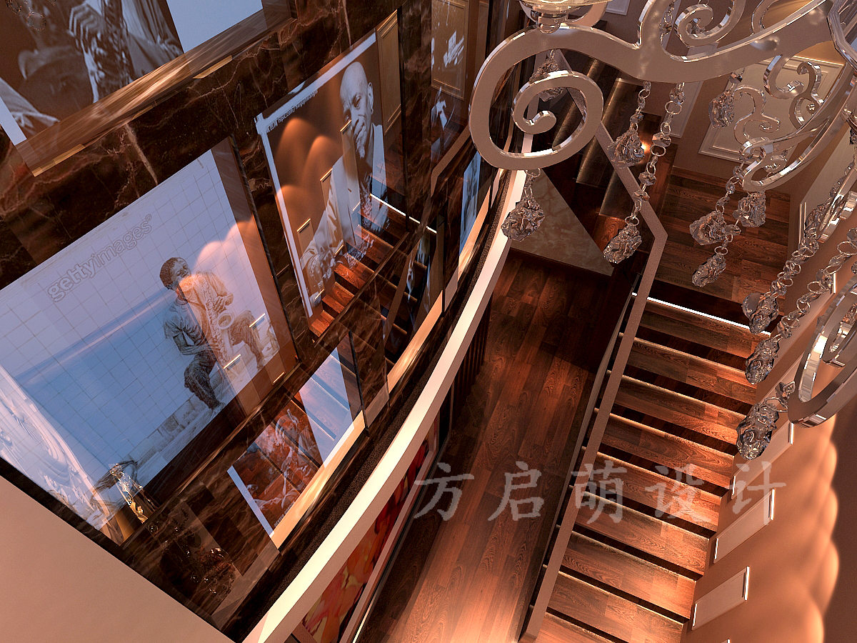 后现代 别墅 楼梯图片来自百家设计小刘在万科紫金苑370平后现代奢华的分享