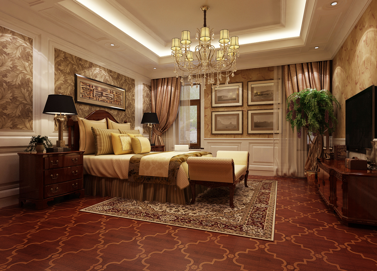 别墅 美式 欧式 奢华 卧室图片来自尚层装饰大林在伯爵府里的微笑--远洋天著的分享