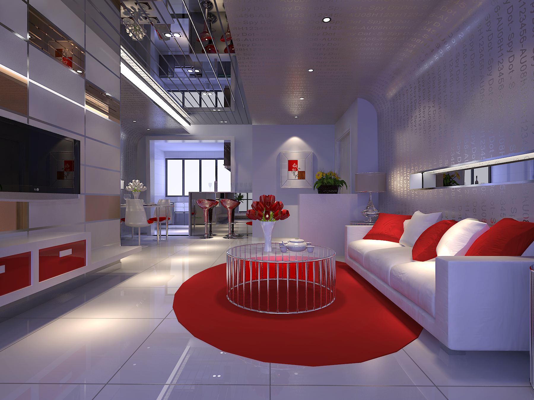 现代 简欧 三居 白领 80后 客厅图片来自大铭装饰设计工程有限公司在120平现代风格设计装修工程的分享