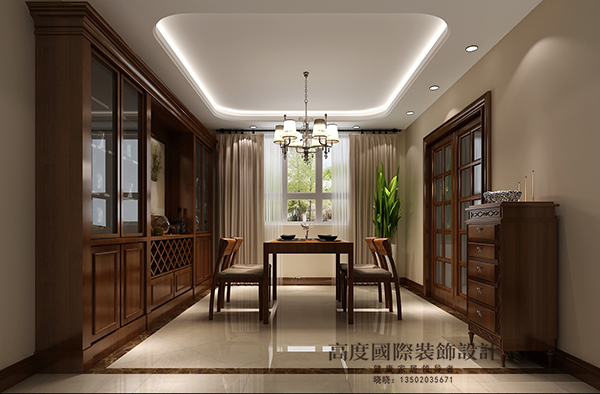 新中式 二居 白领 餐厅图片来自天津高度国际装饰设计在盛瑞公寓~新中式的分享