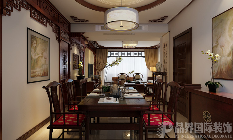 二居 餐厅图片来自石家庄品界国际装饰在130平米中式家属院改造的分享