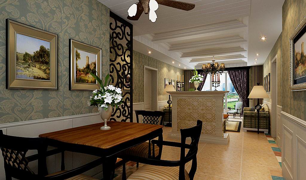三居 餐厅图片来自石家庄品界国际装饰在国仕山157平米托斯卡纳风的分享