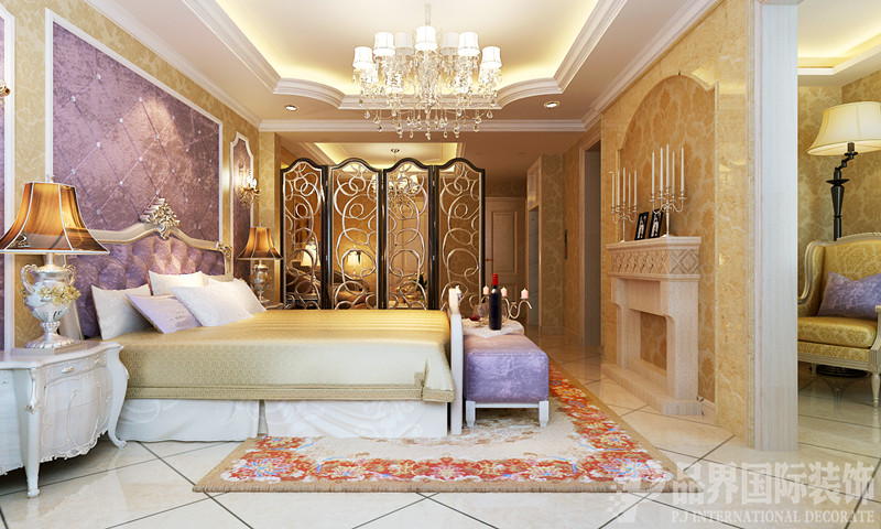别墅 白领 卧室图片来自石家庄品界国际装饰在欧式风格的江南新城的分享
