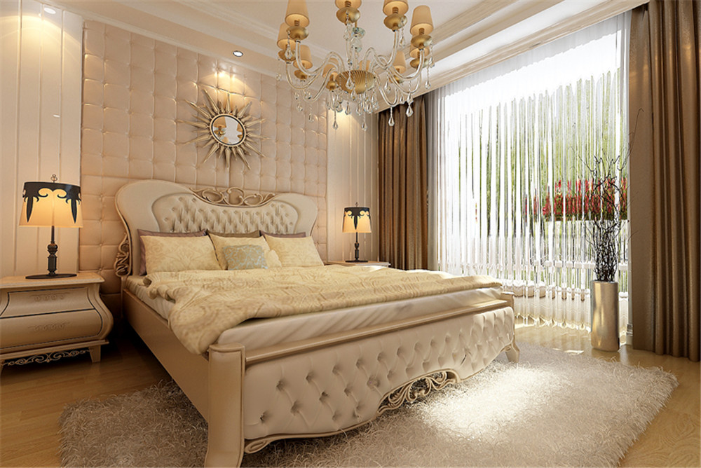 欧式 二居 收纳 卧室图片来自上海实创-装修设计效果图在三口之家的奢华欧式风格的分享