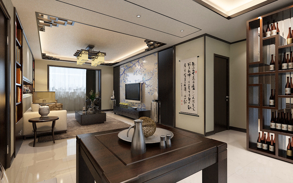 中式 简约 二居 三居 白领 收纳 小资 80后 客厅图片来自阳光力天装饰在境界梅江-82㎡-简中式的分享