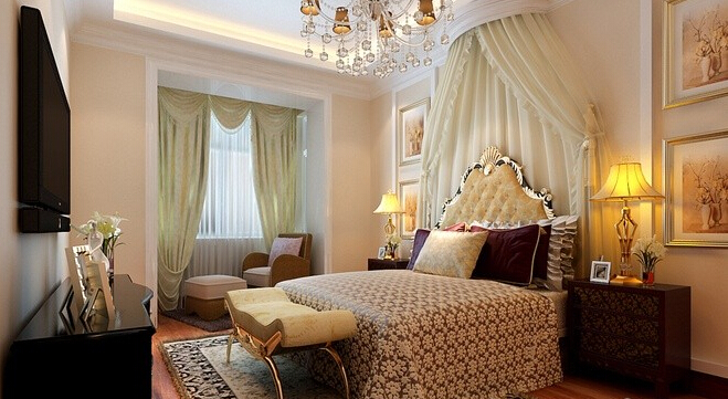 欧式 二居 名仕装饰 卧室图片来自名仕装饰小盼在保利香槟国际的分享