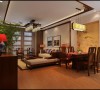 郑州实创装饰-正商新蓝钻138平三居室-沙发背景墙