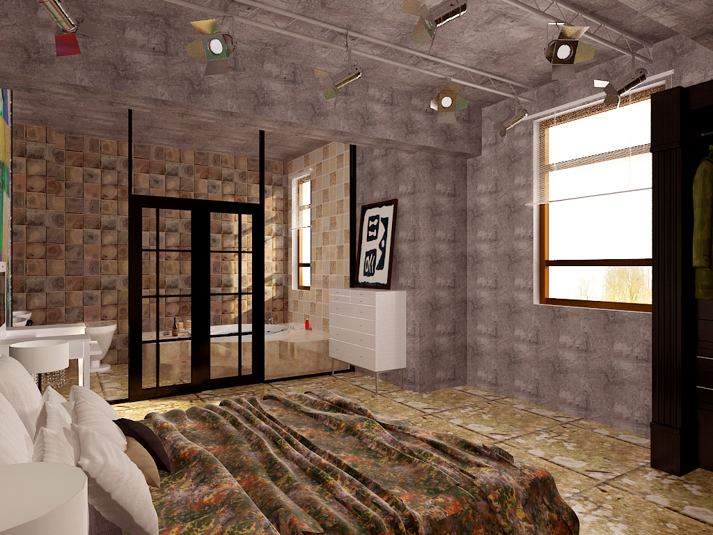 旧房改造 厂房改造 loft 卧室图片来自百家装饰小姜在厂房改造soho的分享