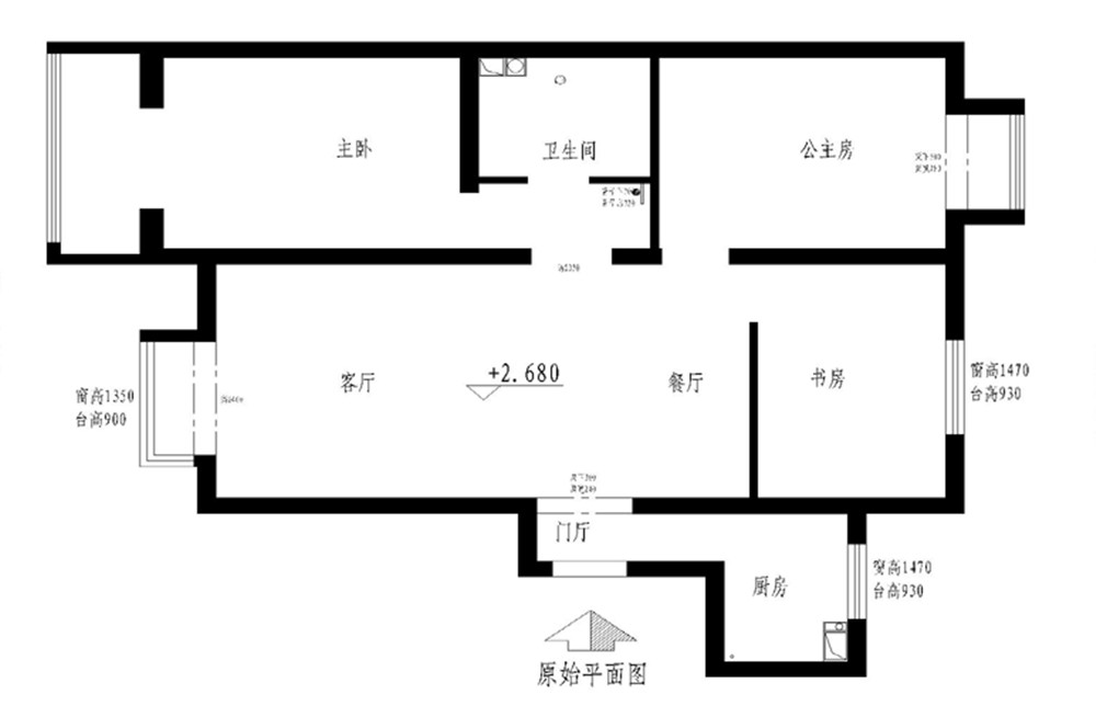 欧式 二居 收纳 户型图图片来自上海实创-装修设计效果图在三口之家的奢华欧式风格的分享