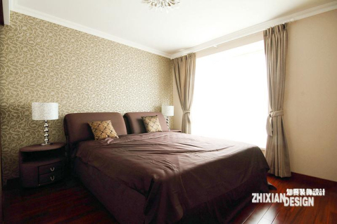 卧室图片来自上海知贤设计小徐在现代邂逅传统  情结新中式的分享