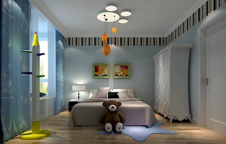 儿童房图片来自专业别墅设计工作室在中海城风情苑简欧风格案例的分享