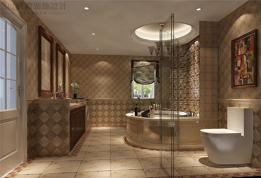 托斯卡纳 别墅 装修 设计 效果图 卫生间图片来自高度国际别墅装饰设计在托斯卡纳风格设计风格的分享