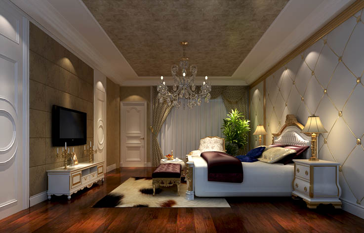 卧室图片来自专业别墅设计工作室在卡尔生活馆简欧风格案例的分享