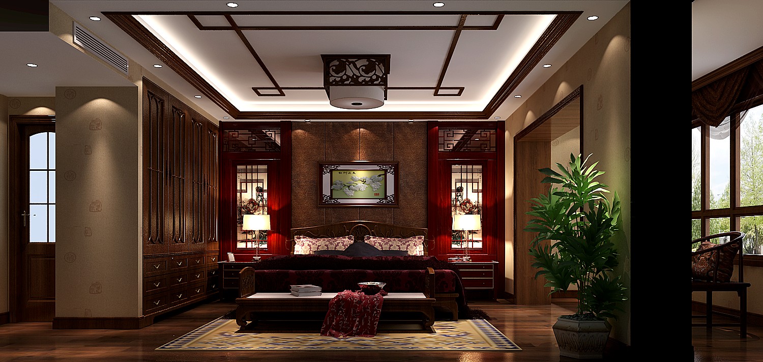 中式 卧室图片来自高度国际--孟梦在鲁能七号院--新中式经典案例的分享