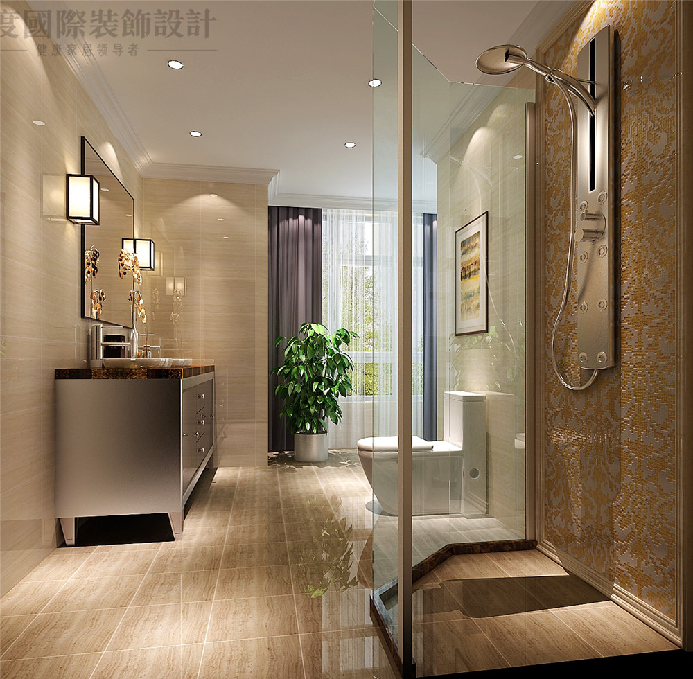 现代 装修 设计 三居 卫生间 卫生间图片来自高度国际别墅装饰设计在现代风格装修效果图的分享