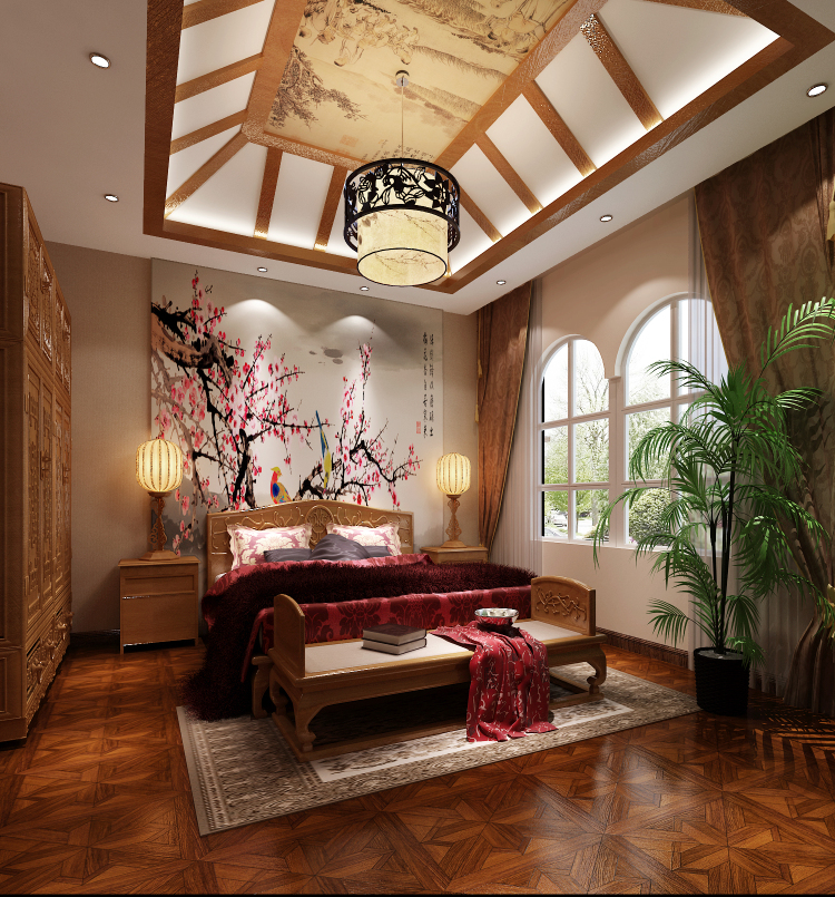 金色漫香苑 三室两厅 现代中式 高度国际 希文 卧室图片来自高度国际装饰宋增会在中国风 中国味的分享