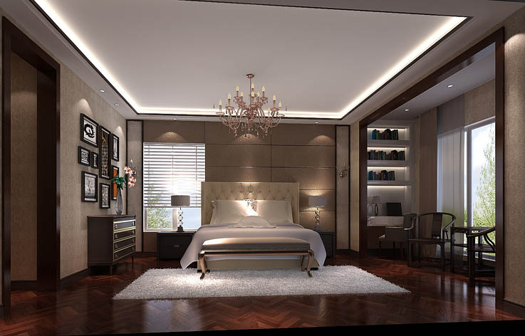 卧室图片来自专业别墅设计工作室在西山壹号院港式风格案例的分享