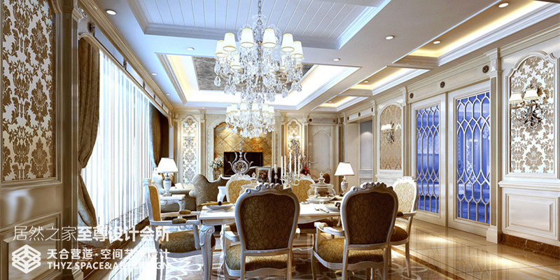 别墅 英式 餐厅图片来自武汉天合营造设计在华润中央公园500平联体别墅的分享
