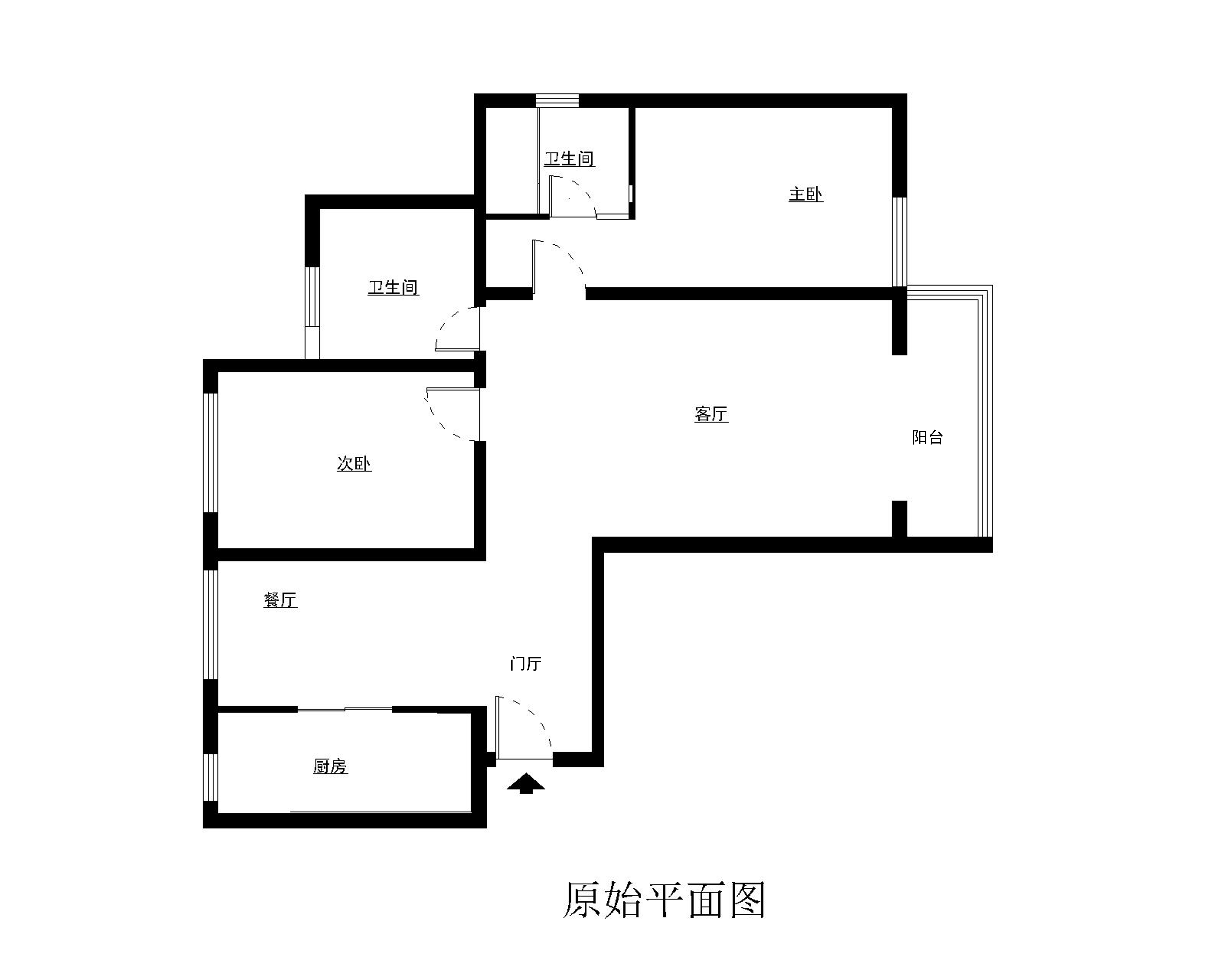 简约 别墅 三居 混搭 欧式 户型图图片来自北京实创装饰在三口之家现代简约的温馨三居室的分享