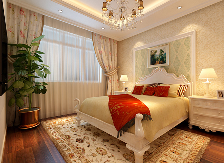 简约 混搭 二居 三居 卧室图片来自北京实创装饰在高碑店157平米简欧风格三居的分享