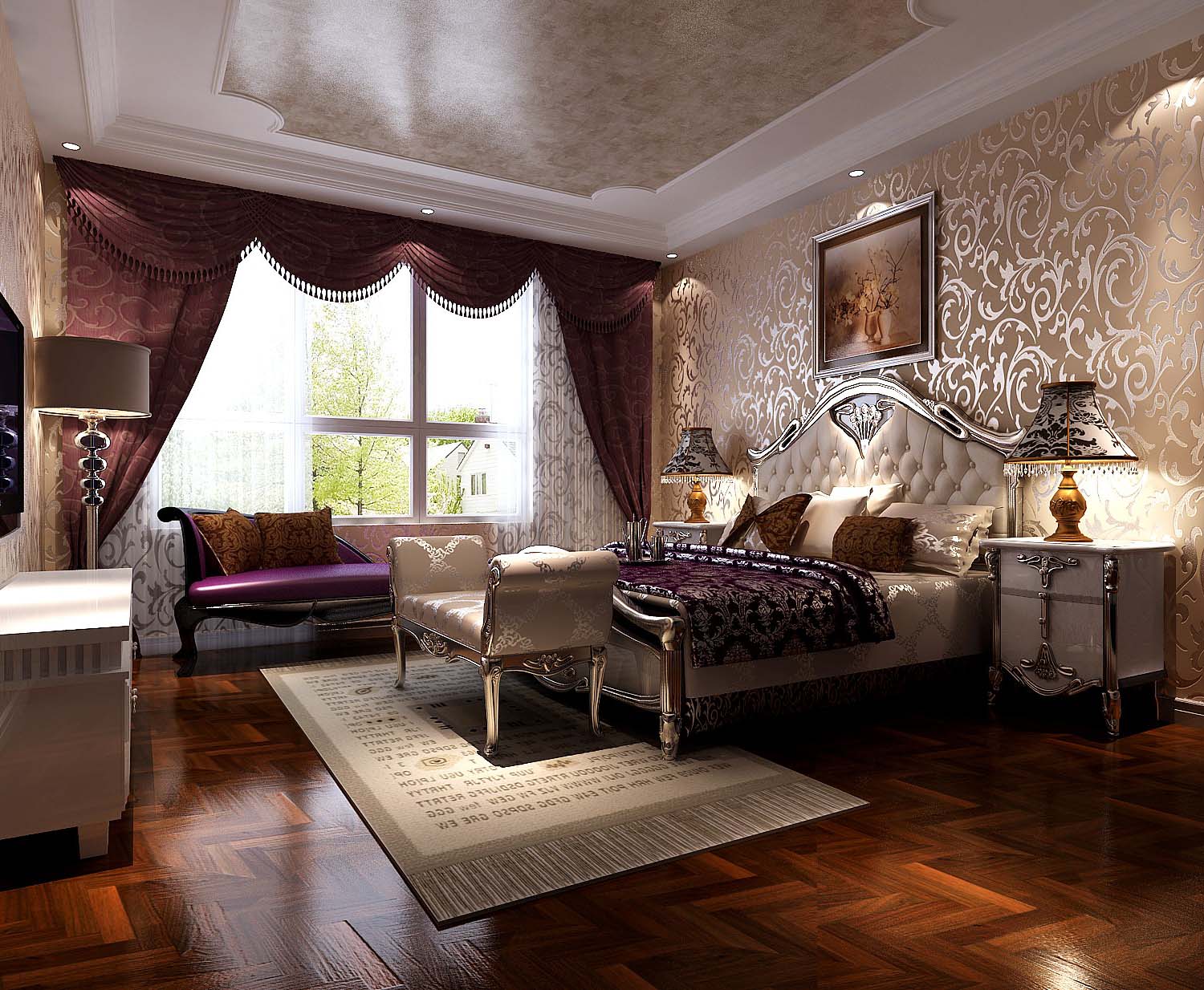 欧式 三居 白领 80后 北京装修 高度国际 卧室图片来自高度国际装饰华华在鲁能7号院欧式风格的分享