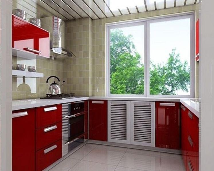 红色 唯美 厨房图片来自合建装饰李世超在红色的海洋的分享