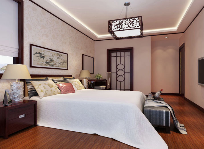 欧式 三居 中式 卧室图片来自北京实创装饰在13万打造一个古色古香中式之家的分享