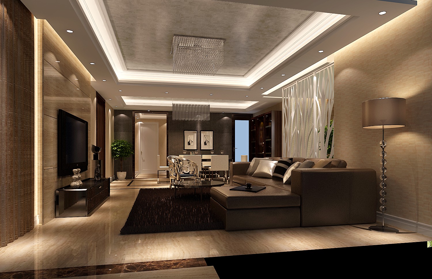 高度国际 御翠尚府 现代风格 公寓 客厅图片来自高度国际在高度国际-简约不简单的设计的分享